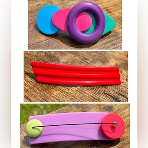 Multicolored French Vintage Barrettes